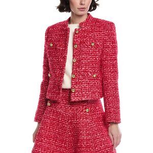 Stellah Womens  Wool-Blend Tweed Jacket, Pink